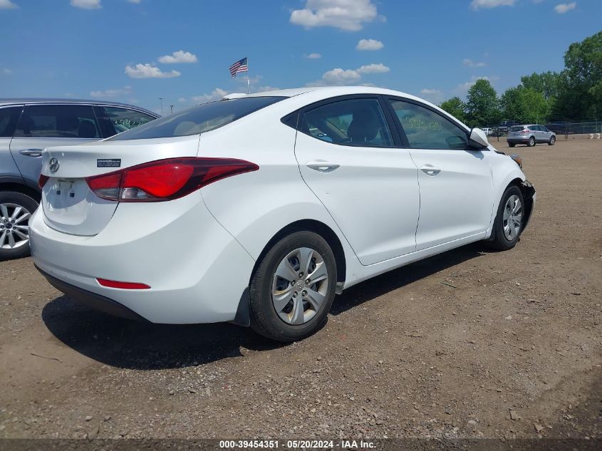 2016 Hyundai Elantra Se VIN: 5NPDH4AE4GH663810 Lot: 39454351