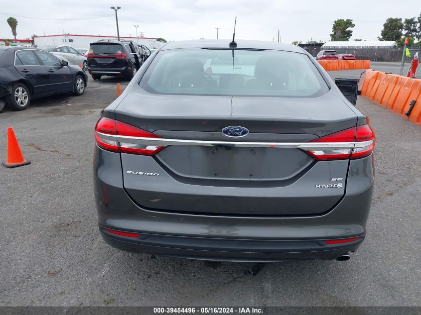 2018 Ford Fusion Hybrid Se VIN: 3FA6P0LU3JR277298 Lot: 39454496