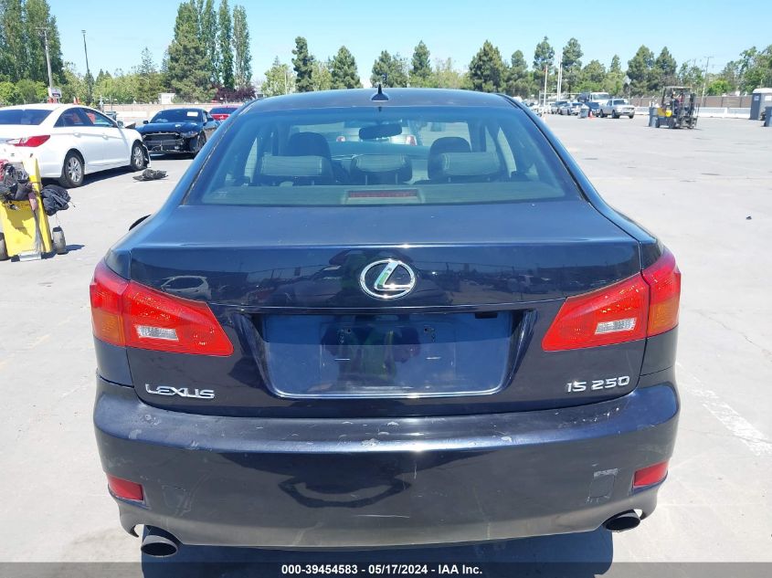 2007 Lexus Is 250 VIN: JTHBK262675039999 Lot: 39454583