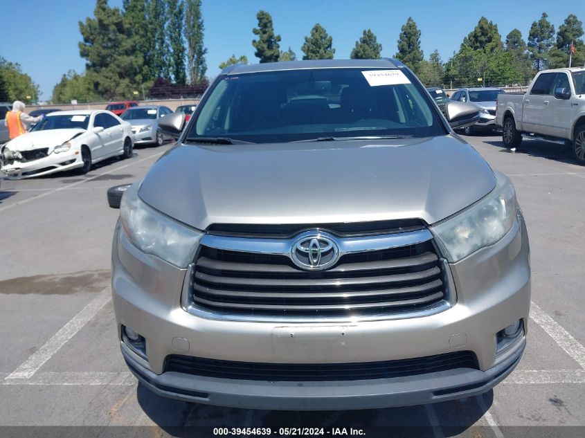 2014 Toyota Highlander Limited V6 VIN: 5TDDKRFH0ES030309 Lot: 39454639