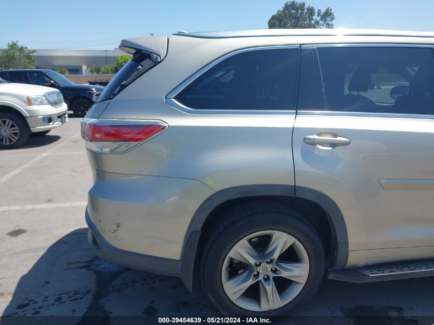 2014 Toyota Highlander Limited V6 VIN: 5TDDKRFH0ES030309 Lot: 39454639