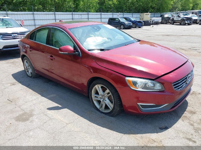 2014 Volvo S60 T5/T5 Platinum/T5 Premier/T5 Premier Plus VIN: YV1612FSXE2281158 Lot: 39454880