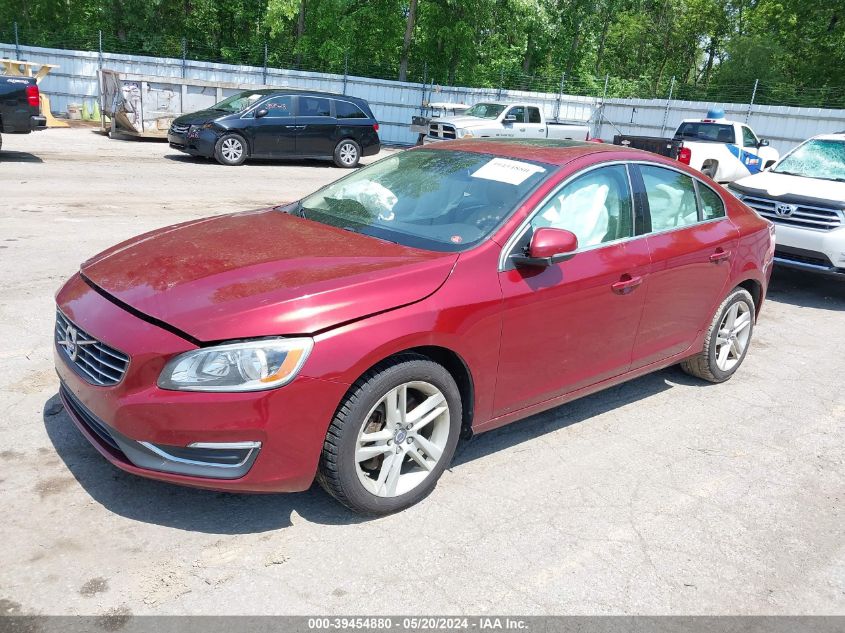 2014 Volvo S60 T5/T5 Platinum/T5 Premier/T5 Premier Plus VIN: YV1612FSXE2281158 Lot: 39454880