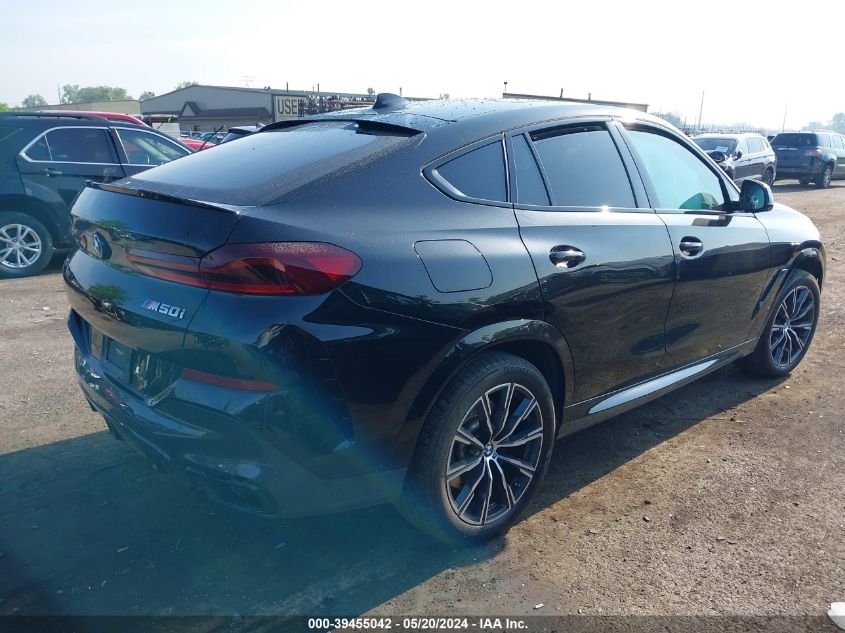 VIN 5UXCY8C04M9E09122 2021 BMW X6, M50I no.4