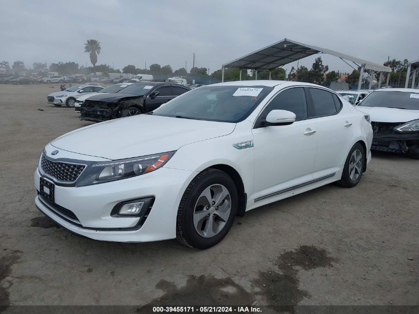 2014 Kia Optima Hybrid Lx VIN: KNAGM4AD9E5071653 Lot: 39455171