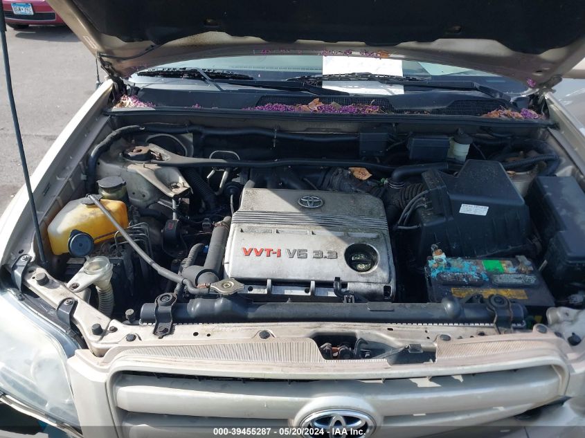 2005 Toyota Highlander V6 VIN: JTEEP21A050112630 Lot: 39455287