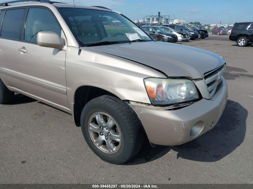 2005 Toyota Highlander V6 VIN: JTEEP21A050112630 Lot: 39455287
