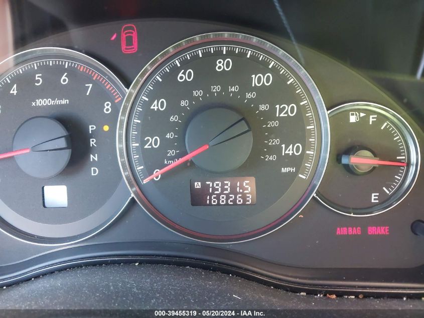 2009 Subaru Legacy 2.5I VIN: 4S3BL616797228278 Lot: 39455319