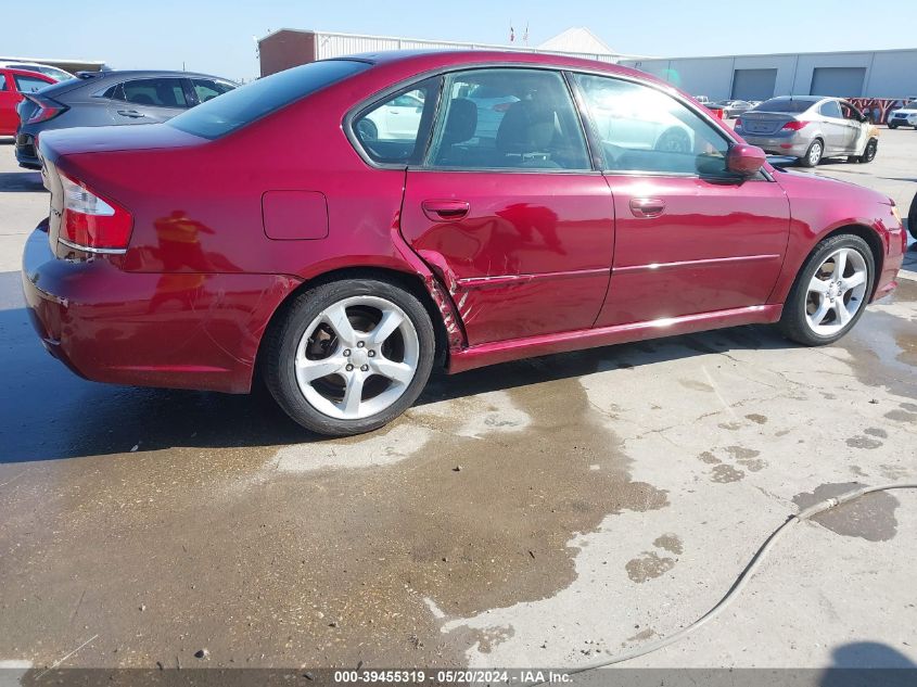 2009 Subaru Legacy 2.5I VIN: 4S3BL616797228278 Lot: 39455319