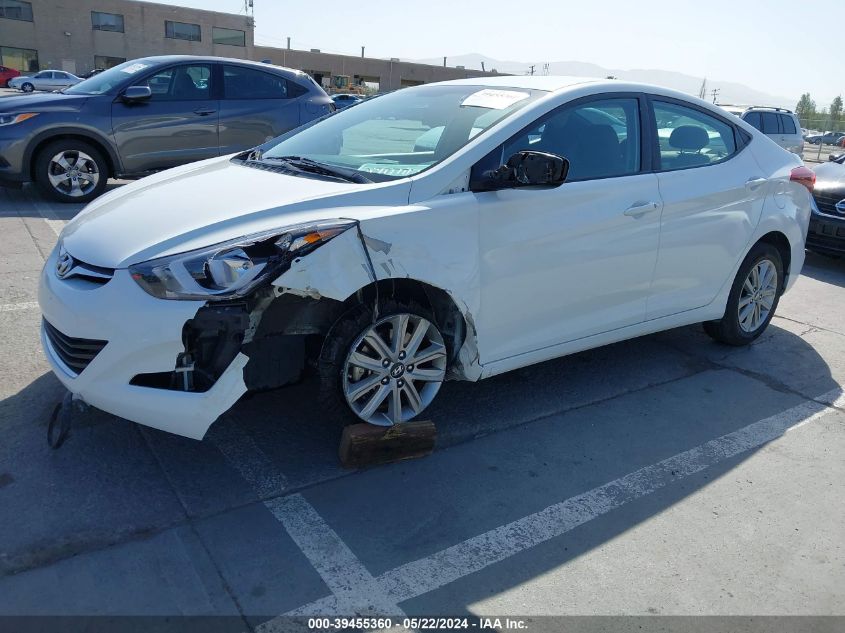 2014 Hyundai Elantra Se VIN: 5NPDH4AE3EH501289 Lot: 39455360