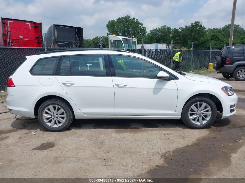 2016 Volkswagen Golf Sportwagen Tsi S 4-Door VIN: 3VWC17AU2GM515848 Lot: 39455376