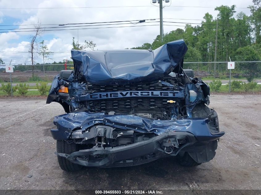 2021 Chevrolet Silverado 1500 4Wd Short Bed Custom VIN: 3GCPYBEK4MG454542 Lot: 39455503