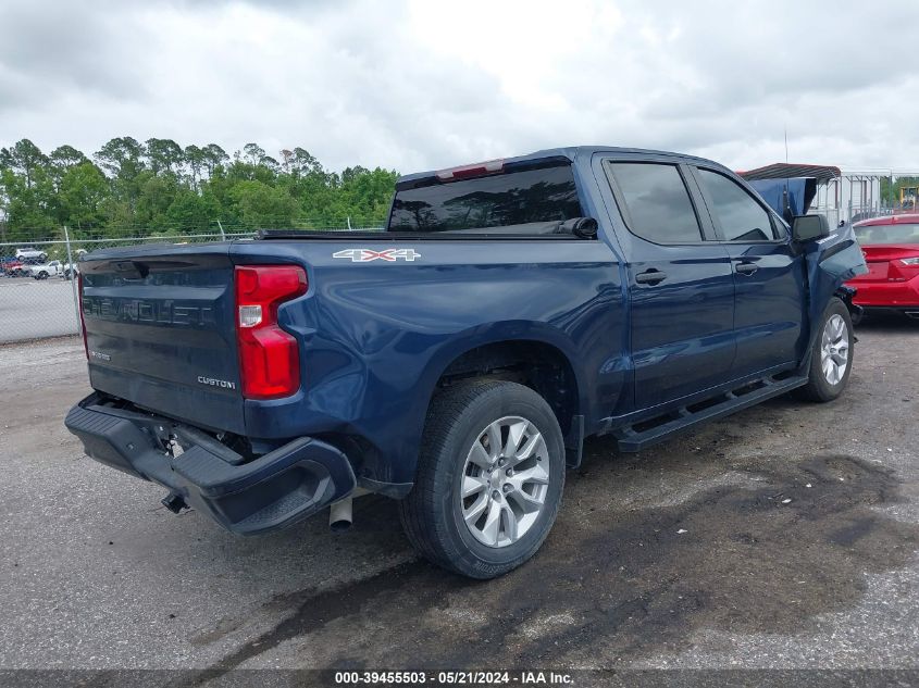 2021 Chevrolet Silverado 1500 4Wd Short Bed Custom VIN: 3GCPYBEK4MG454542 Lot: 39455503