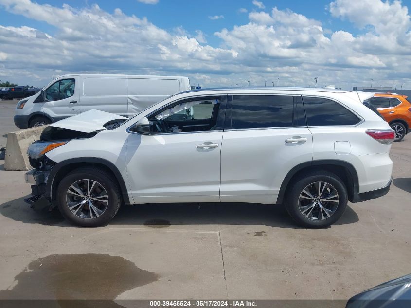 2016 TOYOTA HIGHLANDER XLE V6 - 5TDKKRFH3GS155038