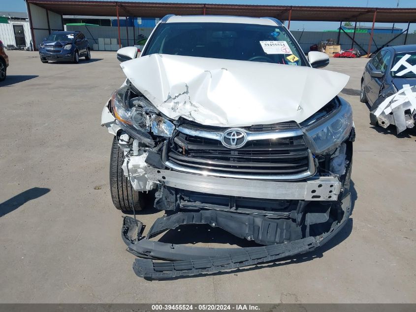 2016 Toyota Highlander Xle V6 VIN: 5TDKKRFH3GS155038 Lot: 39455524