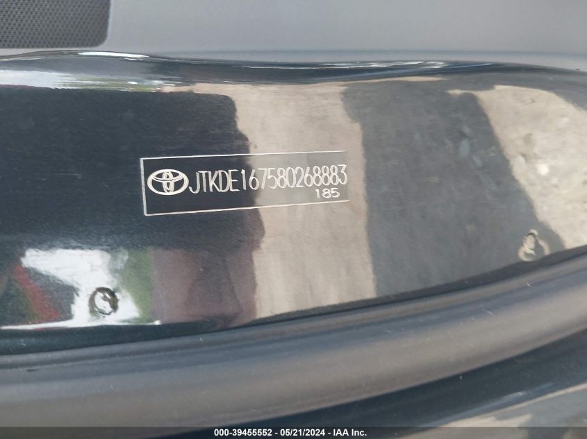 2008 Scion Tc VIN: JTKDE167580268883 Lot: 39455552