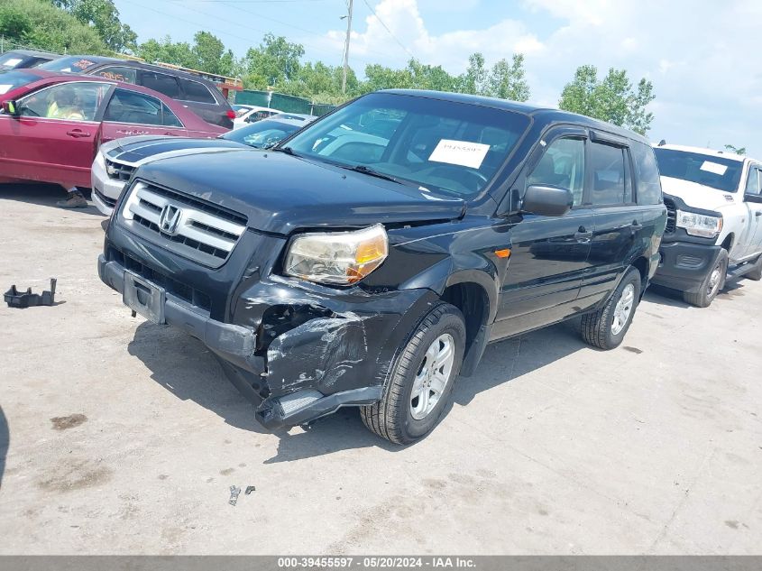 2007 Honda Pilot Lx VIN: 2HKYF18187H507116 Lot: 39455597