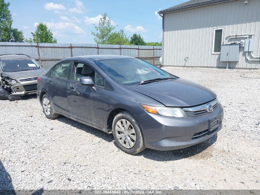 2012 Honda Civic Lx VIN: 19XFB2F57CE100563 Lot: 39455640