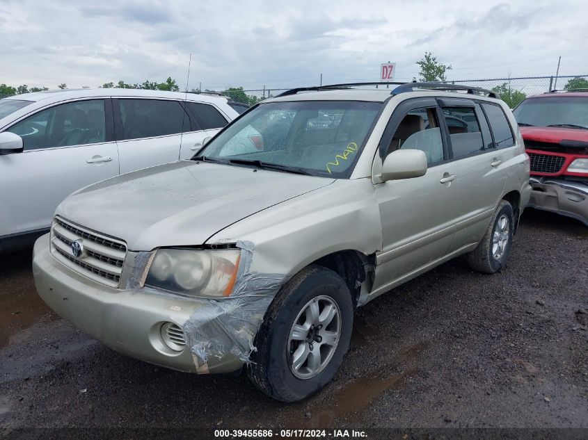 2001 Toyota Highlander VIN: JTEGD21A110019224 Lot: 39455686