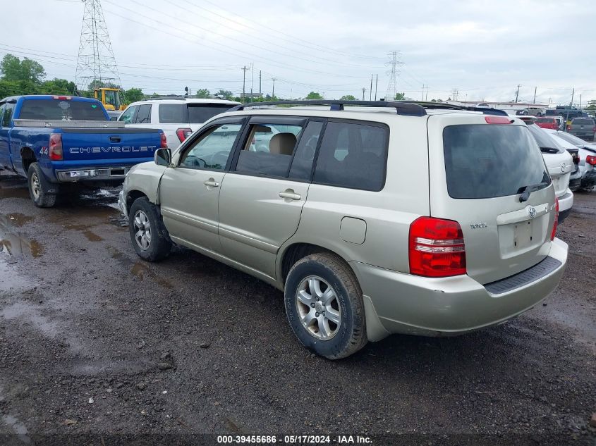 2001 Toyota Highlander VIN: JTEGD21A110019224 Lot: 39455686