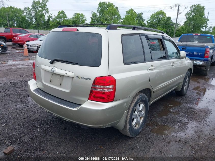 2001 Toyota Highlander VIN: JTEGD21A110019224 Lot: 39455686