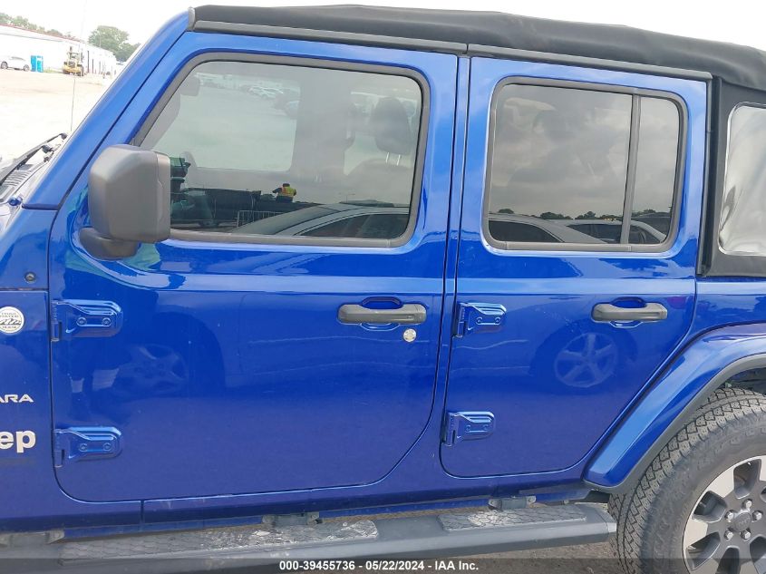 2018 Jeep Wrangler Unlimited Sahara 4X4 VIN: 1C4HJXEN7JW327782 Lot: 39455736