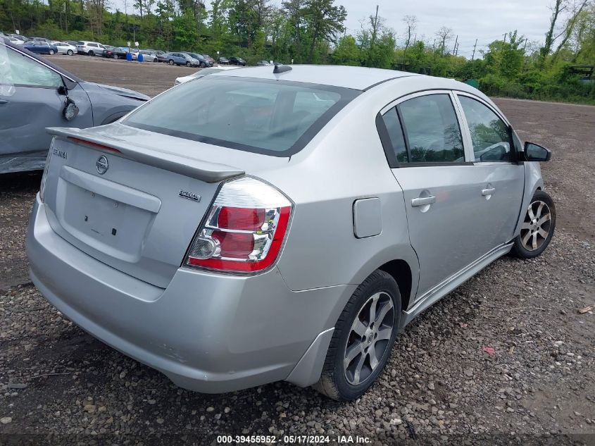 2012 Nissan Sentra 2.0 Sr VIN: 3N1AB6AP0CL784137 Lot: 39455952