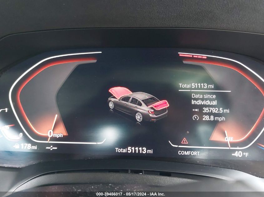 2019 BMW 330I VIN: WBA5R1C50KAJ99117 Lot: 39456017