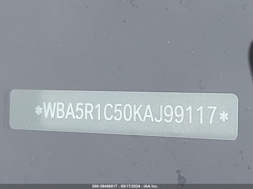 2019 BMW 330I VIN: WBA5R1C50KAJ99117 Lot: 39456017