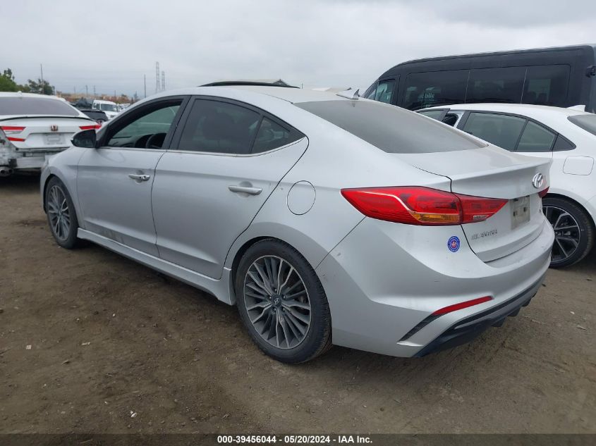 2018 Hyundai Elantra Sport VIN: KMHD04LB7JU507523 Lot: 39456044