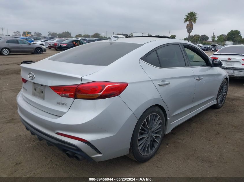 2018 Hyundai Elantra Sport VIN: KMHD04LB7JU507523 Lot: 39456044