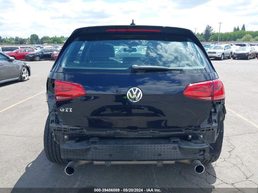 2016 Volkswagen Golf Gti Se 4-Door VIN: 3VW5T7AU4GM070094 Lot: 39456089