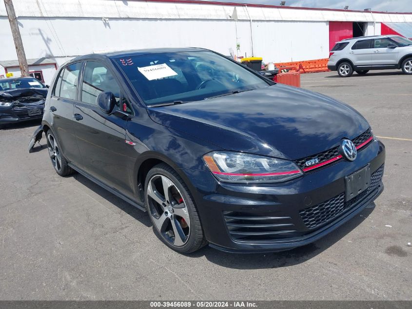 2016 Volkswagen Golf Gti Se 4-Door VIN: 3VW5T7AU4GM070094 Lot: 39456089