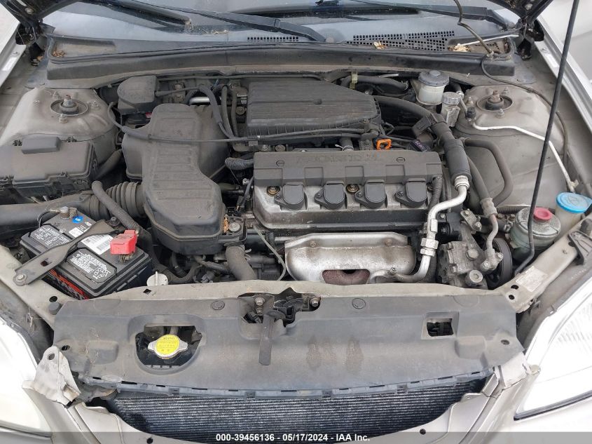 2003 Honda Civic Lx VIN: 2HGES15693H582698 Lot: 39456136