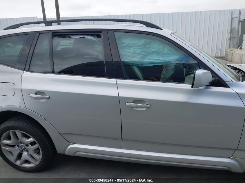 2007 BMW X3 3.0Si VIN: WBXPC93407WF21208 Lot: 39456247