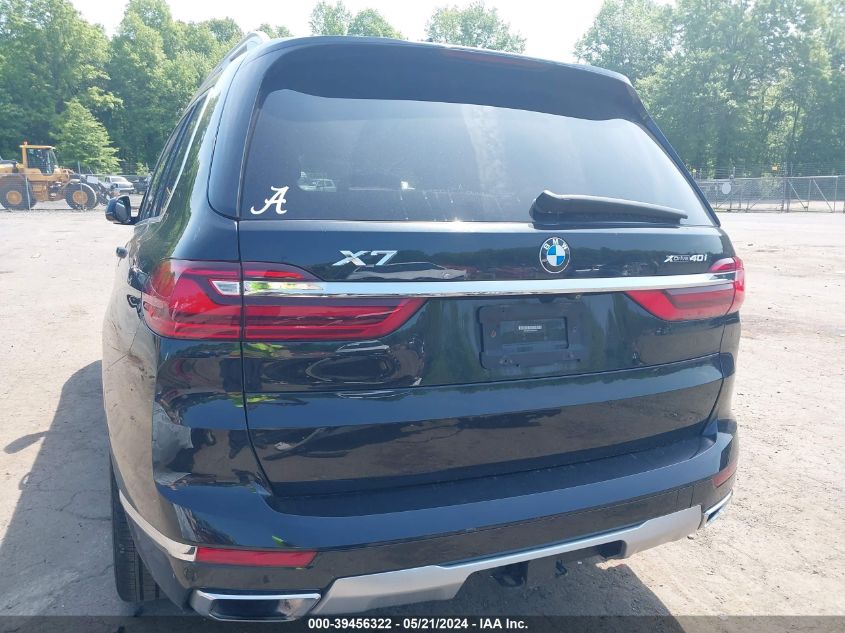 2020 BMW X7 xDrive40I VIN: 5UXCW2C02L9A02353 Lot: 39456322