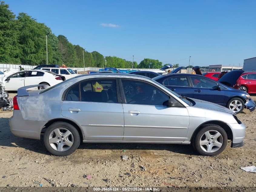 2003 Honda Civic Lx VIN: 2HGES16543H506148 Lot: 39456324