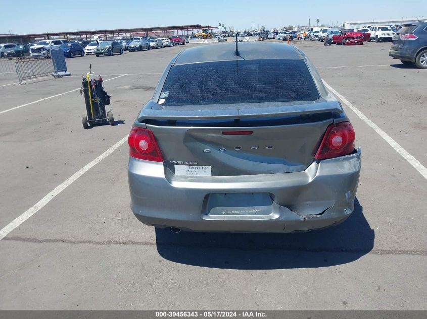 2012 Dodge Avenger Se VIN: 1C3CDZAG6CN260934 Lot: 39456343