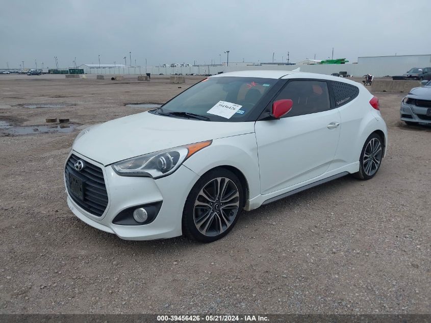 2016 Hyundai Veloster Turbo VIN: KMHTC6AE5GU302383 Lot: 39456426