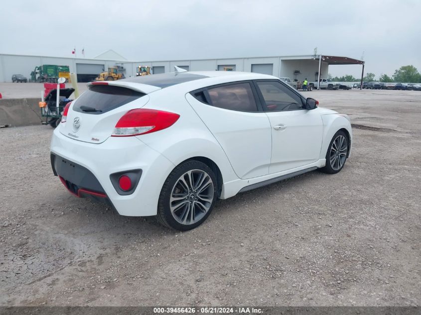 2016 Hyundai Veloster Turbo VIN: KMHTC6AE5GU302383 Lot: 39456426