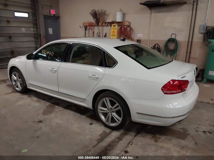 2013 Volkswagen Passat 2.0L Tdi Sel Premium VIN: 1VWCN7A3XDC090999 Lot: 39456440