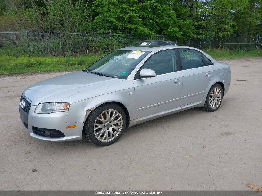 2008 Audi A4 2.0T/2.0T Special Edition VIN: WAUDF78E38A143309 Lot: 39456468