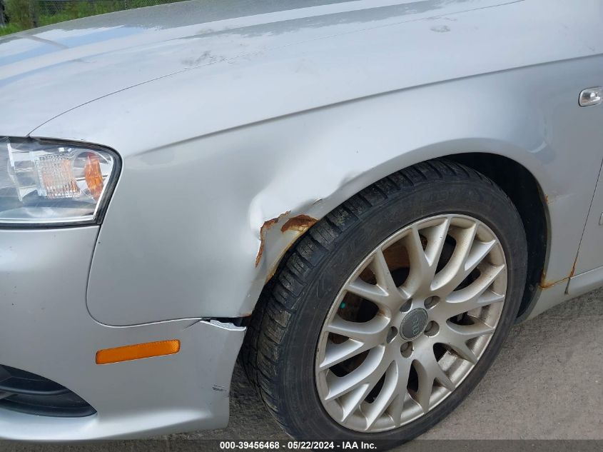 2008 Audi A4 2.0T/2.0T Special Edition VIN: WAUDF78E38A143309 Lot: 39456468