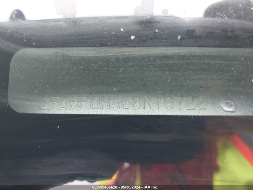 2011 Ford Fusion Se VIN: 3FAHP0HA6BR107221 Lot: 39456628