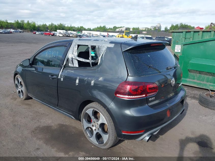 2012 Volkswagen Gti Pzev VIN: WVWED7AJ3CW291251 Lot: 39456649