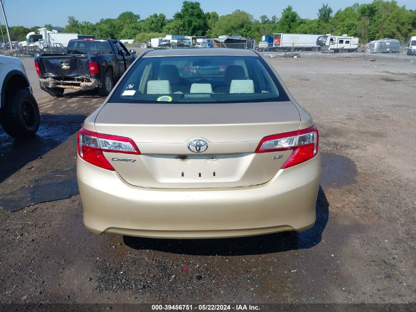 2012 Toyota Camry Le VIN: 4T1BF1FK4CU016278 Lot: 39456751