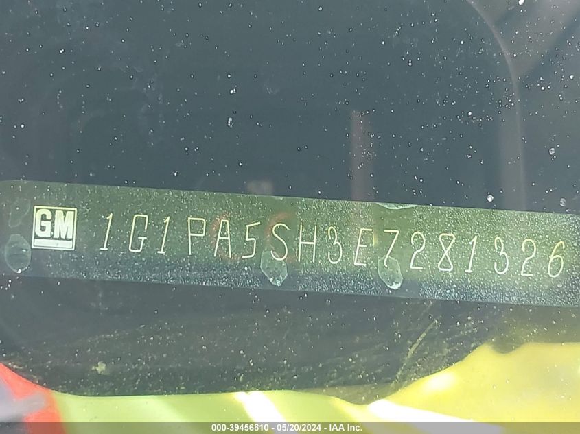 2014 Chevrolet Cruze Ls VIN: 1G1PA5SH3E7281326 Lot: 39456810
