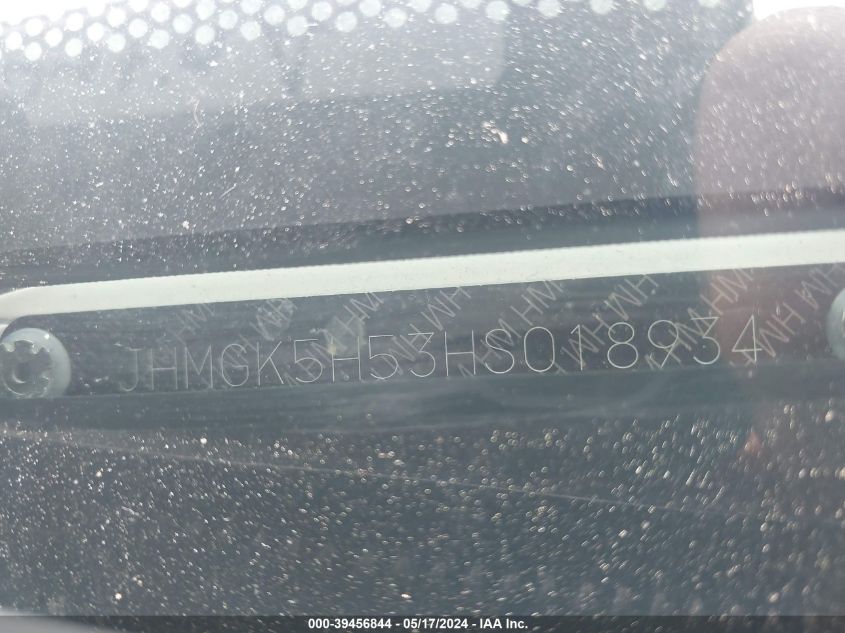 2017 Honda Fit Lx VIN: JHMGK5H53HS018934 Lot: 39456844