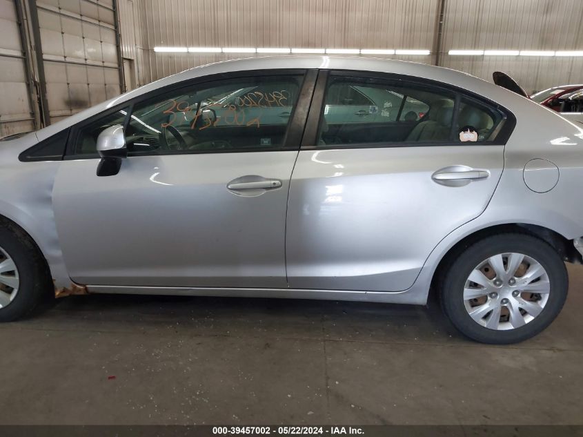 2012 Honda Civic Lx VIN: 19XFB2F56CE017044 Lot: 39457002