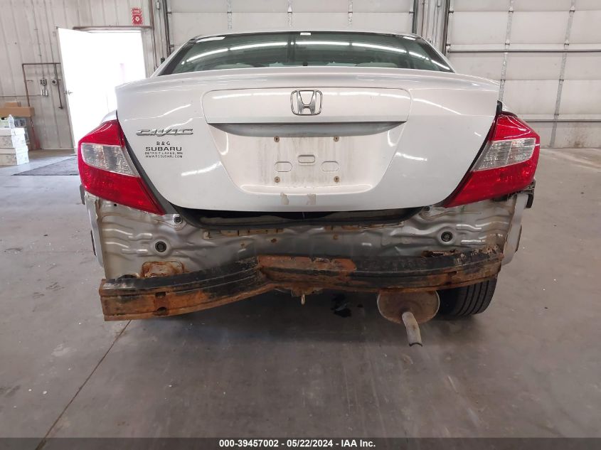 2012 Honda Civic Lx VIN: 19XFB2F56CE017044 Lot: 39457002